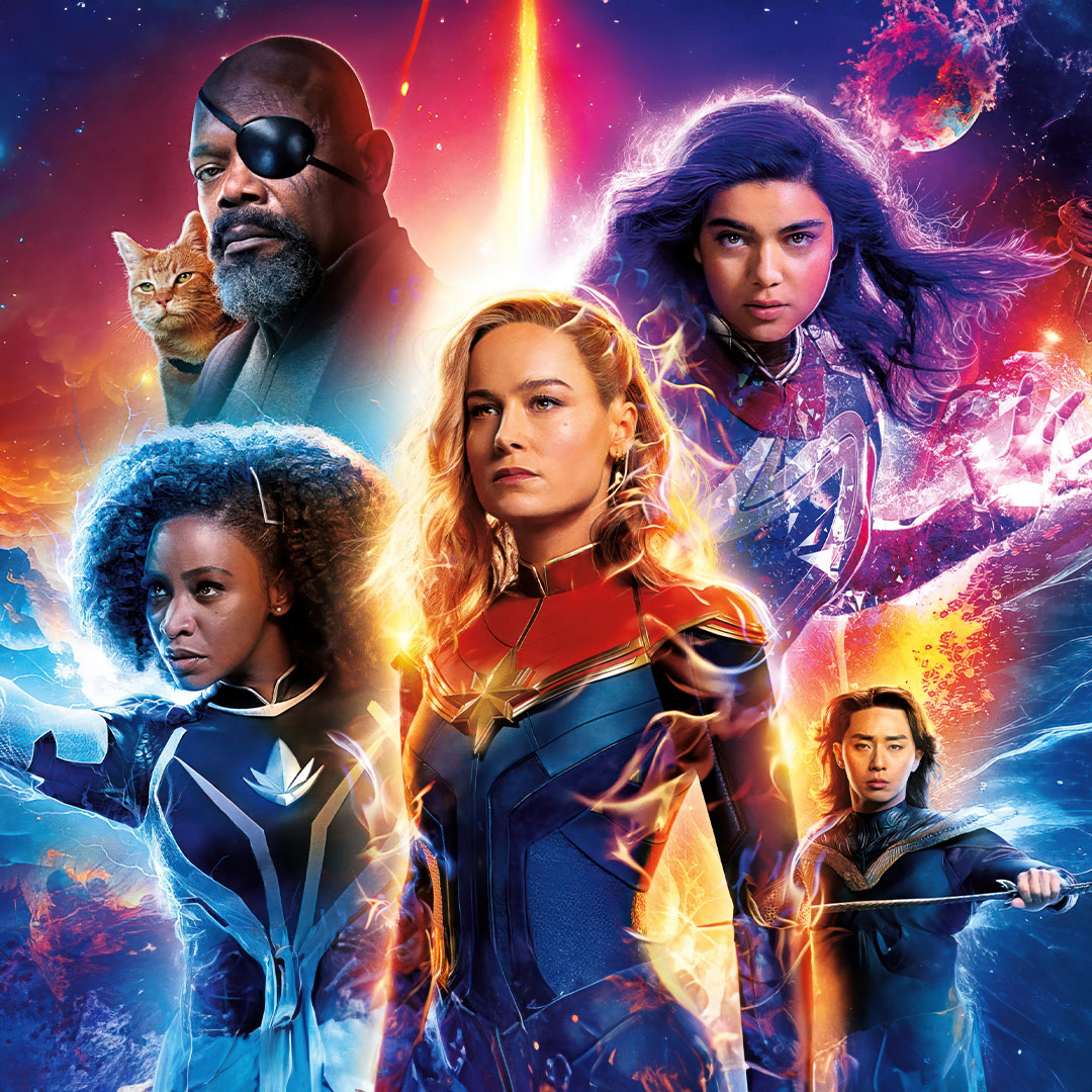 MOVIE ดูหนังฟรี ไม่มีโฆษณา ภาพปก The Marvels (2023) ซูเปอร์ฮีโร่สาวแกร่งแห่งจักวาล